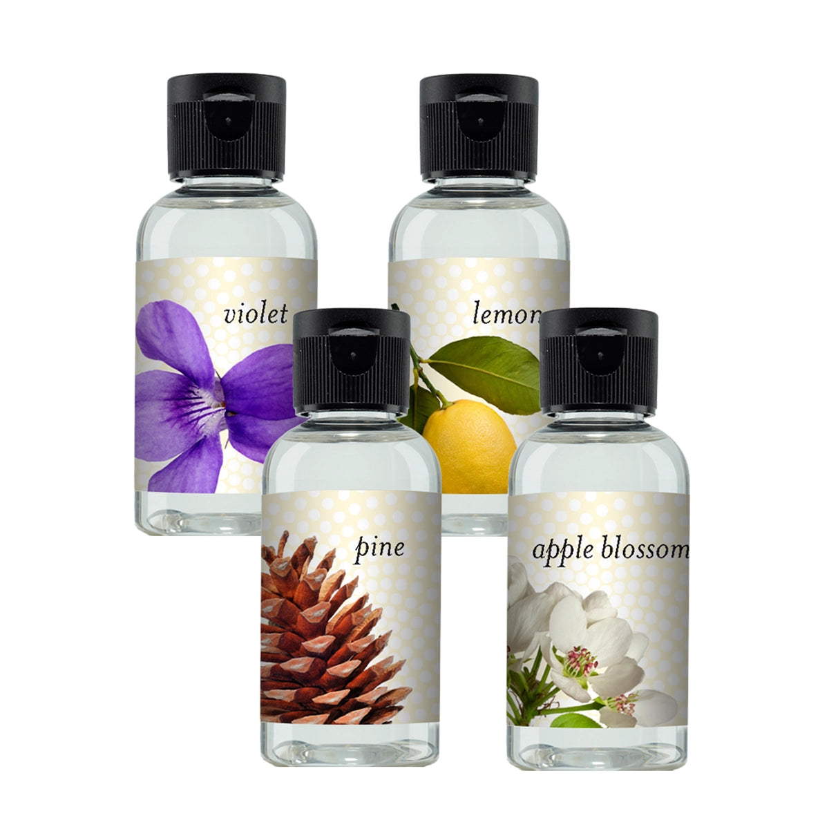 Violet, Lemon, Pine, Apple Blossom