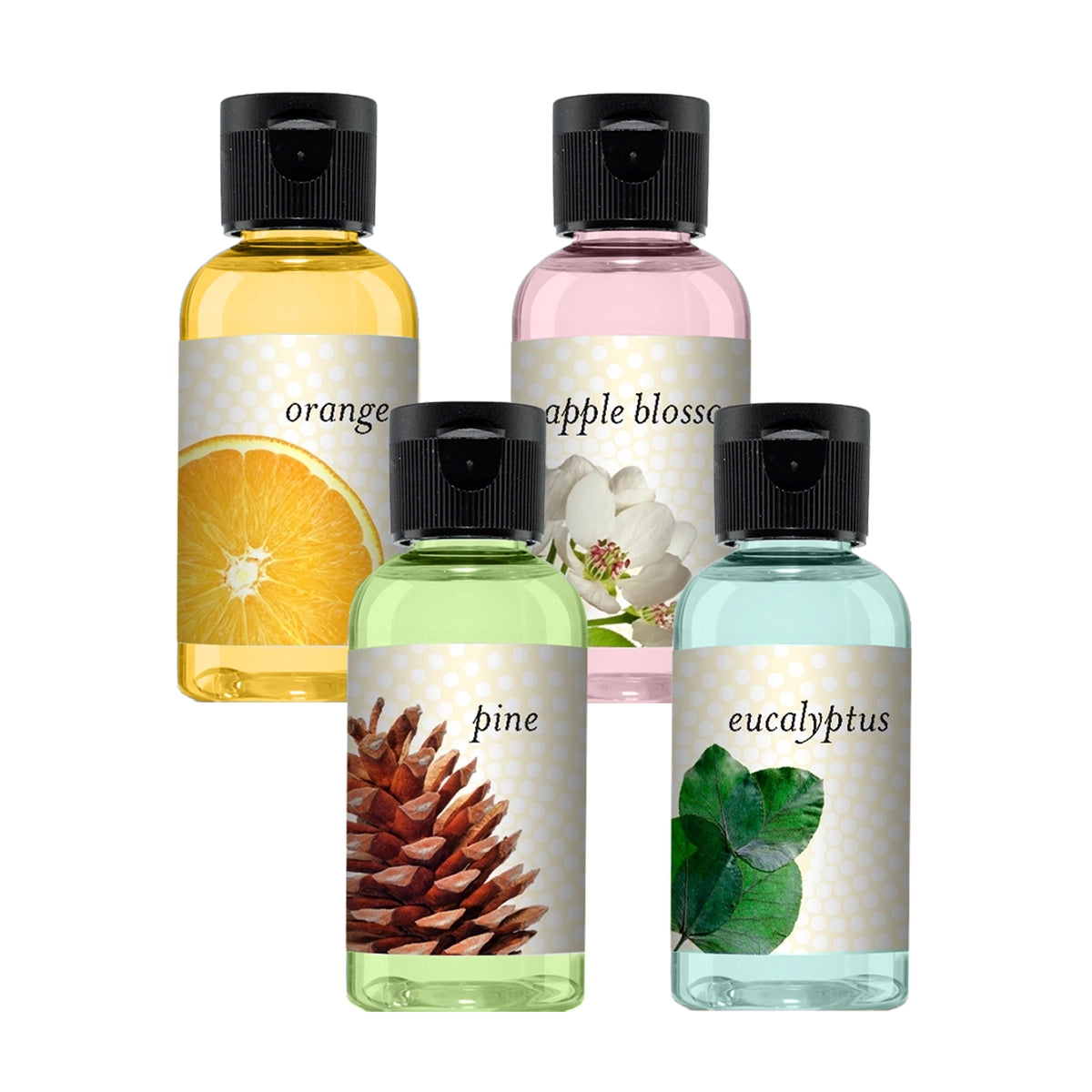 Pine, Orange, Apple Blossom, Eucalyptus